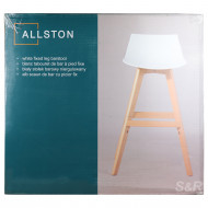 Allston White Fixed Leg Barstool 